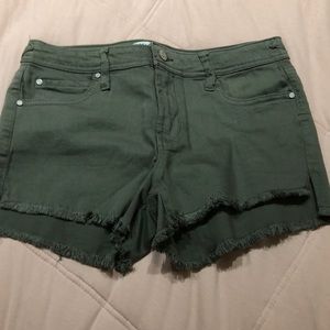 Army green shorts